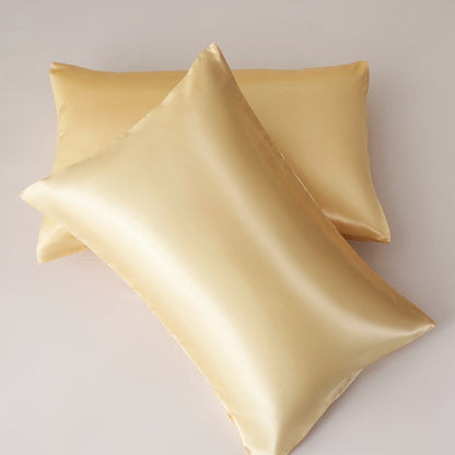 Simulation silk solid color polyester pillowcase envelope pillow pillow cases pillow pair multi-color