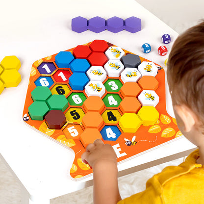 Children Build Honeycomb Versatile Puzzle Game to Exercise Spatial Logic Thinking, Building Blocks, Focus, Hands on Interaction Toys