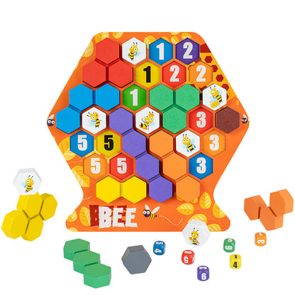 Children Build Honeycomb Versatile Puzzle Game to Exercise Spatial Logic Thinking, Building Blocks, Focus, Hands on Interaction Toys