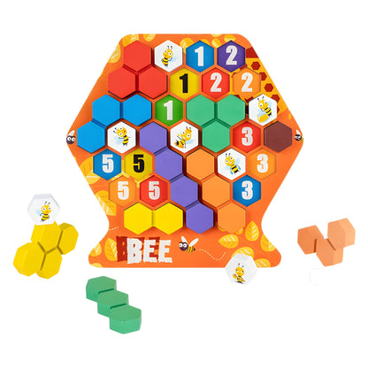 Children Build Honeycomb Versatile Puzzle Game to Exercise Spatial Logic Thinking, Building Blocks, Focus, Hands on Interaction Toys