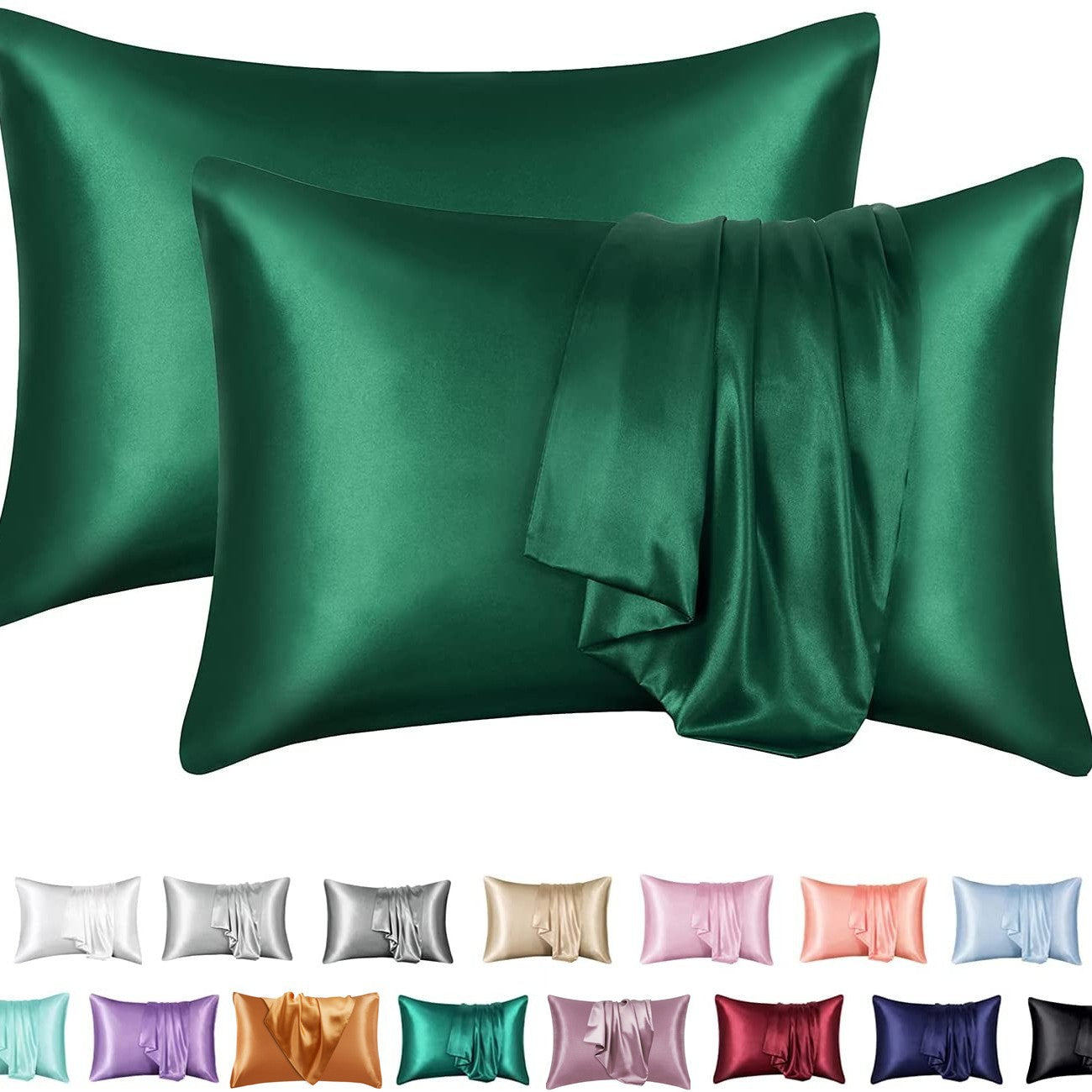 Simulation silk solid color polyester pillowcase envelope pillow pillow cases pillow pair multi-color