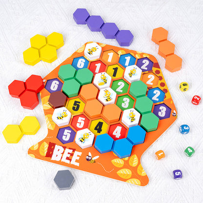 Children Build Honeycomb Versatile Puzzle Game to Exercise Spatial Logic Thinking, Building Blocks, Focus, Hands on Interaction Toys